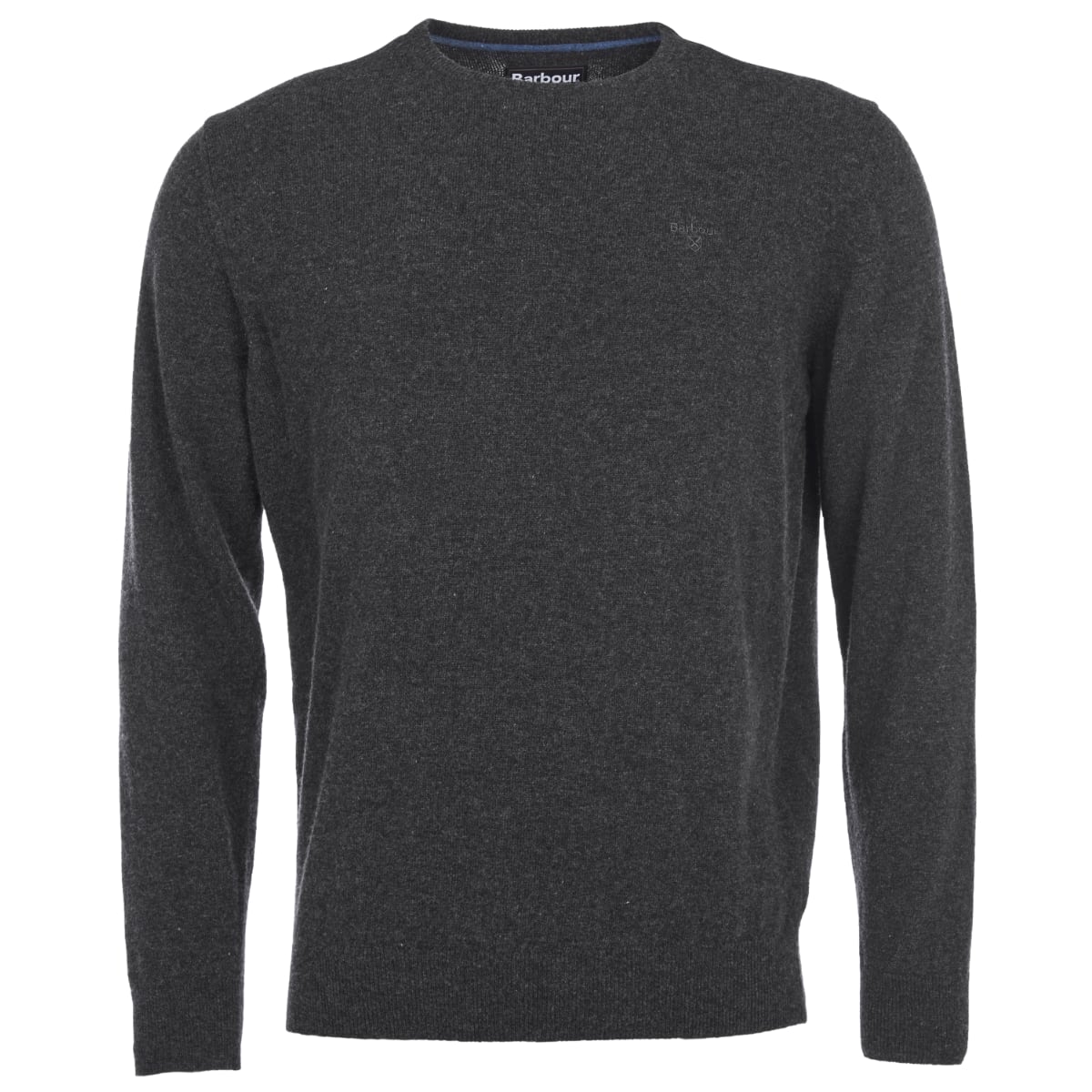 Barbour Essential Lambswool Crew Neck Men's Jumper | Charcoal