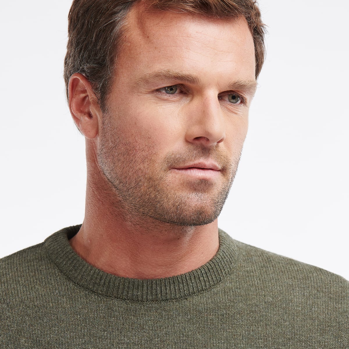 Barbour Nelson Essential Crew Men's Jumper | Seaweed