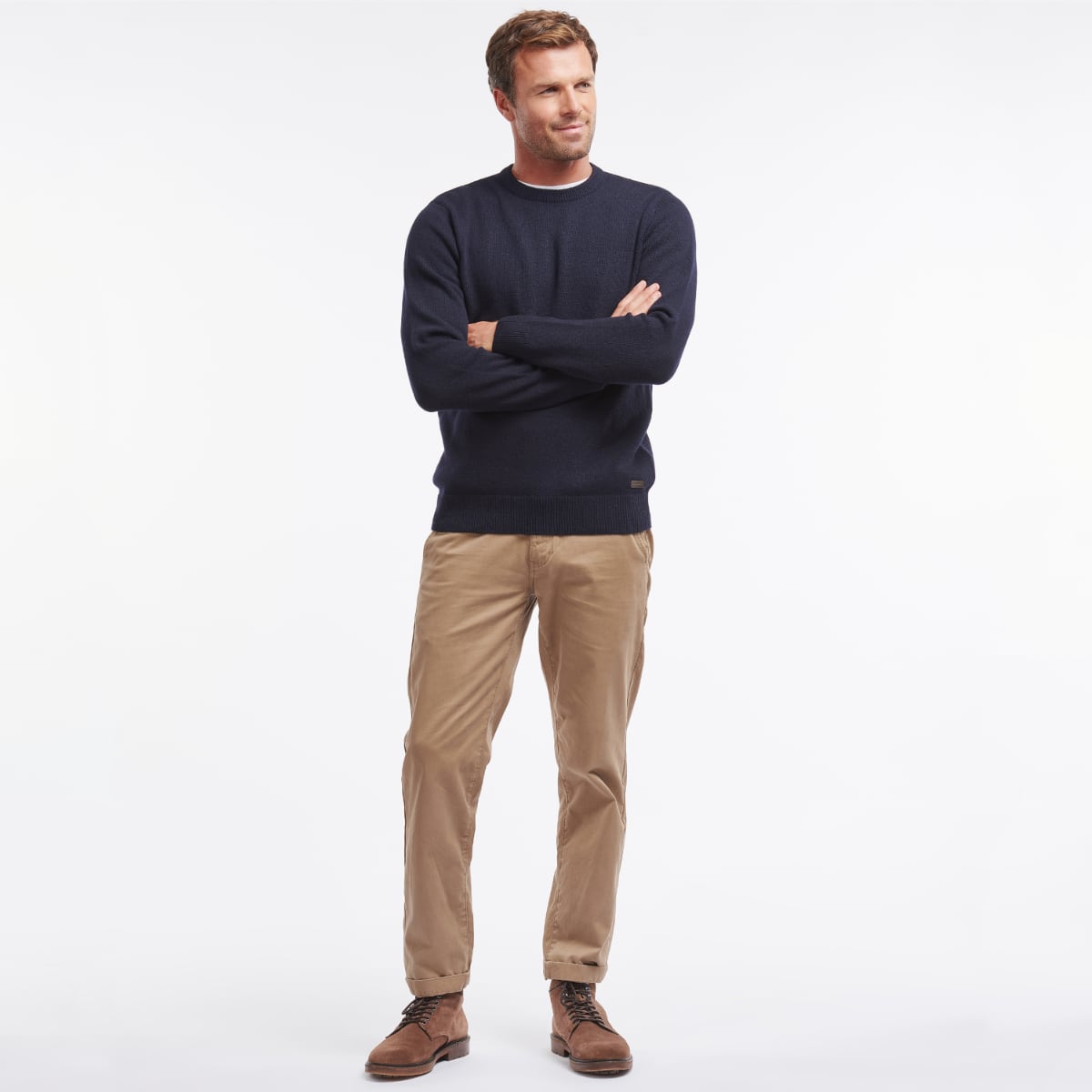 Barbour Nelson Essential Crew Men's Jumper | Navy