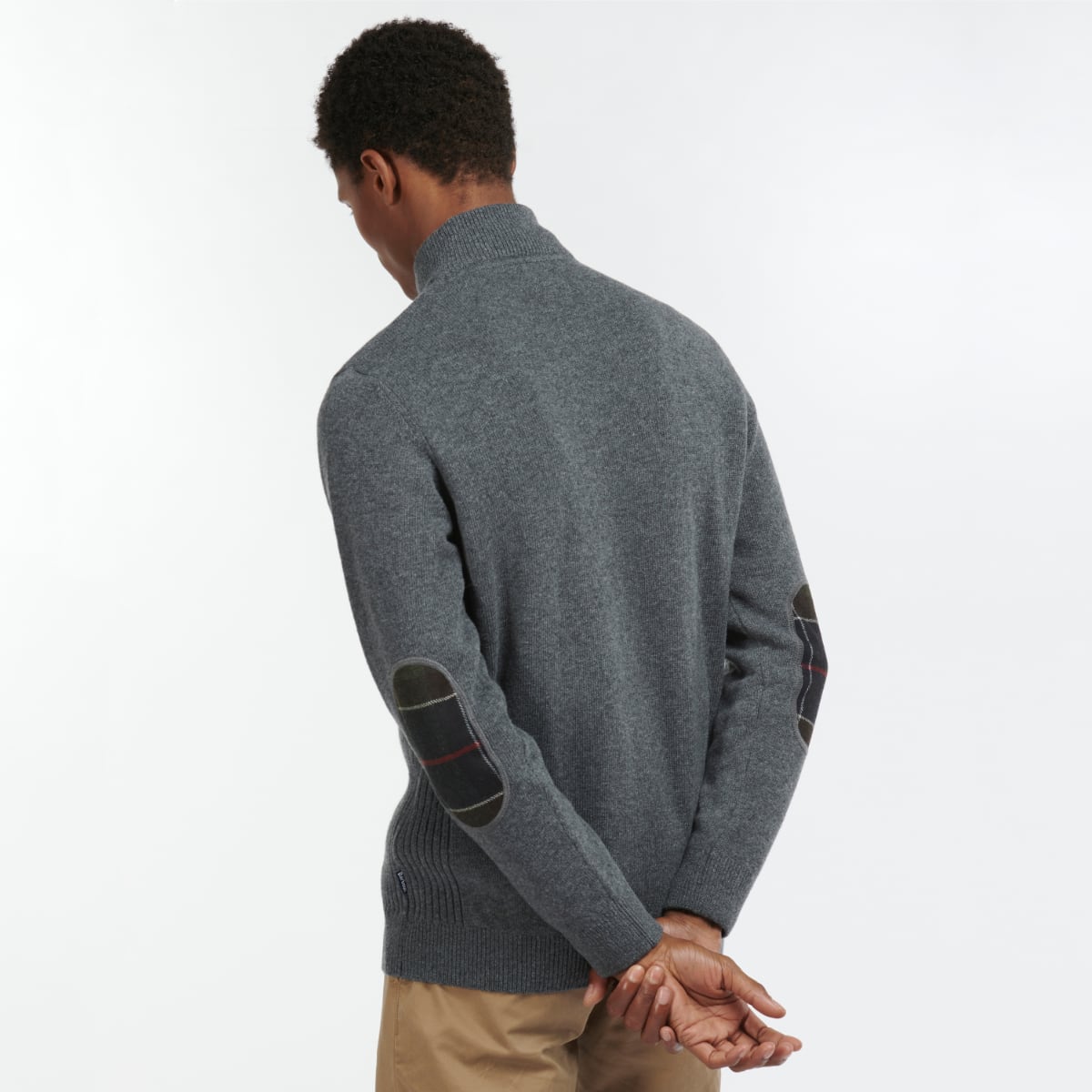 Barbour Holden Half Zip Men's Jumper | Mid Grey Marl