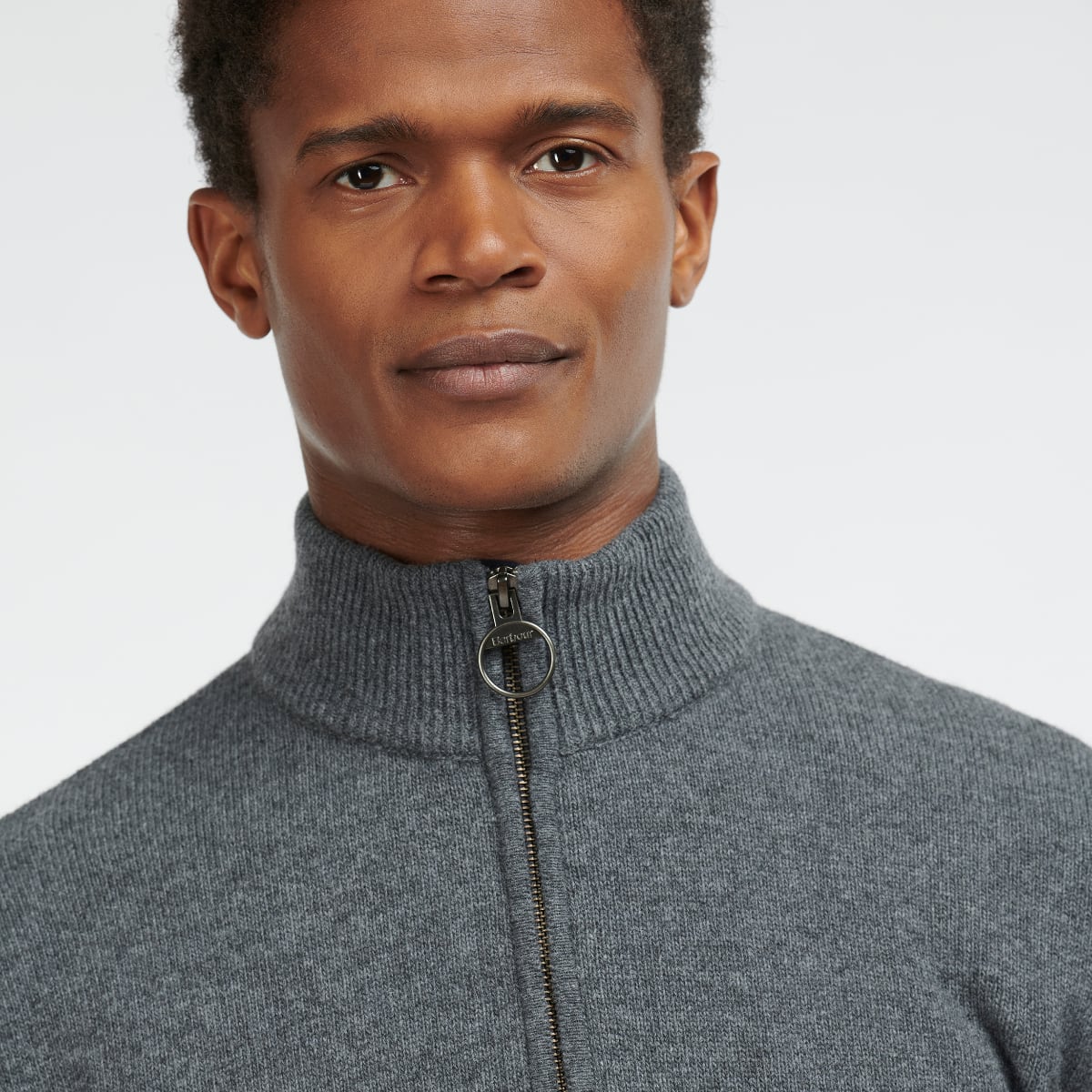 Barbour Holden Half Zip Men's Jumper | Mid Grey Marl