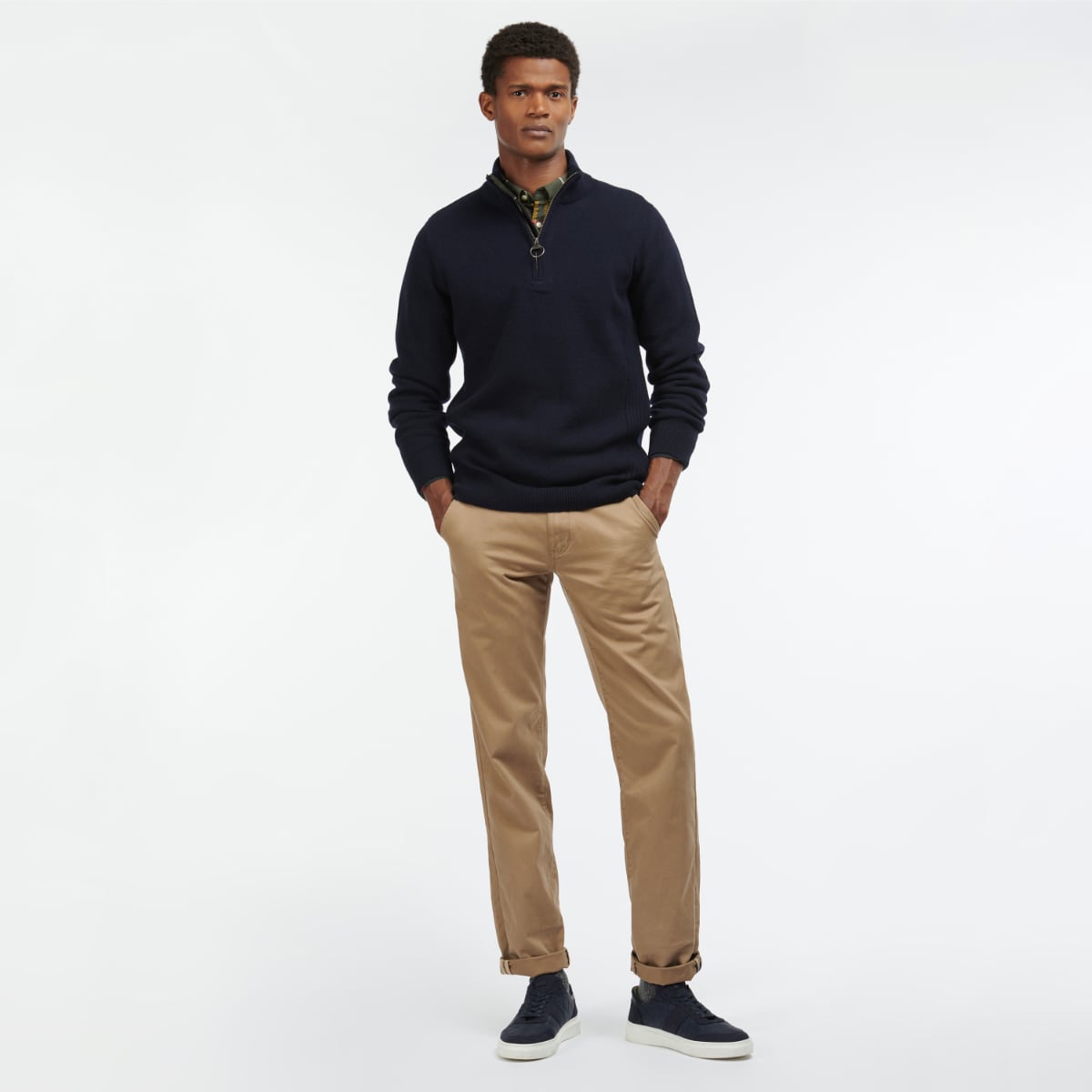 Barbour Holden Half Zip Men's Jumper | Navy