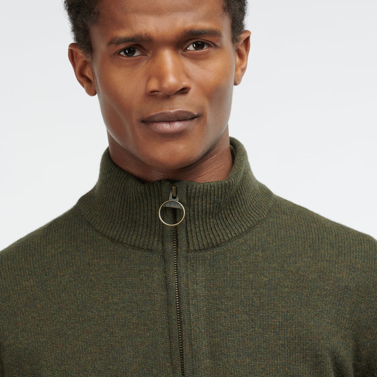 Barbour Holden Half Zip Men's Jumper | Olive Marl