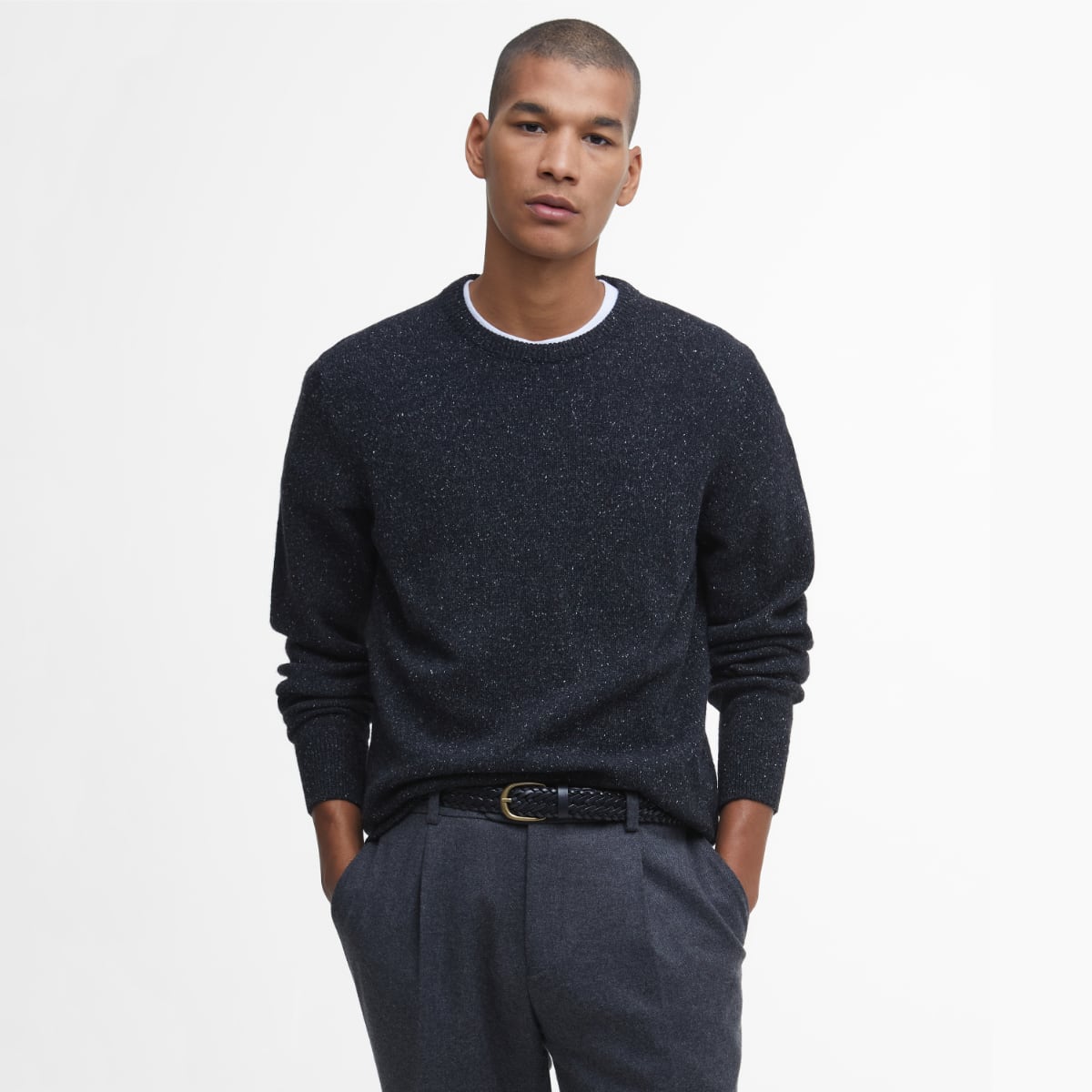 Barbour Tisbury Crew Neck Men's Jumper | Black