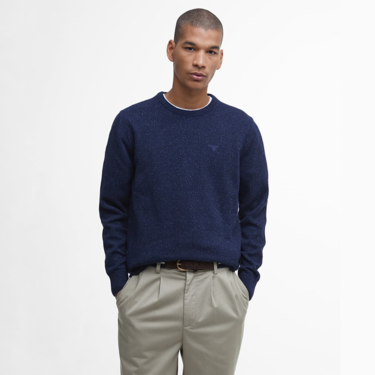 Barbour Tisbury Crew Neck Men's Jumper | Navy