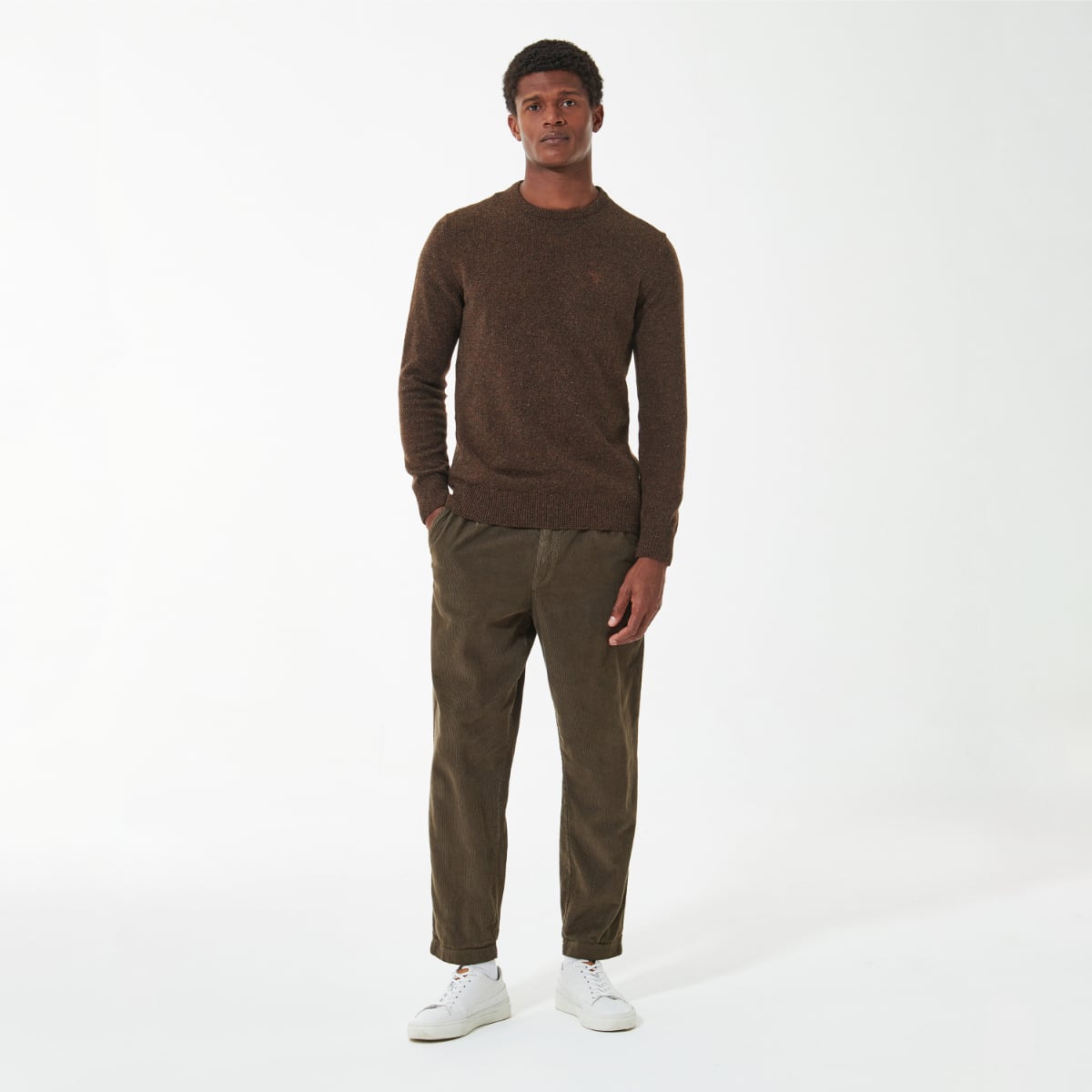 Barbour Tisbury Crew Neck Men's Jumper | Dk Sand