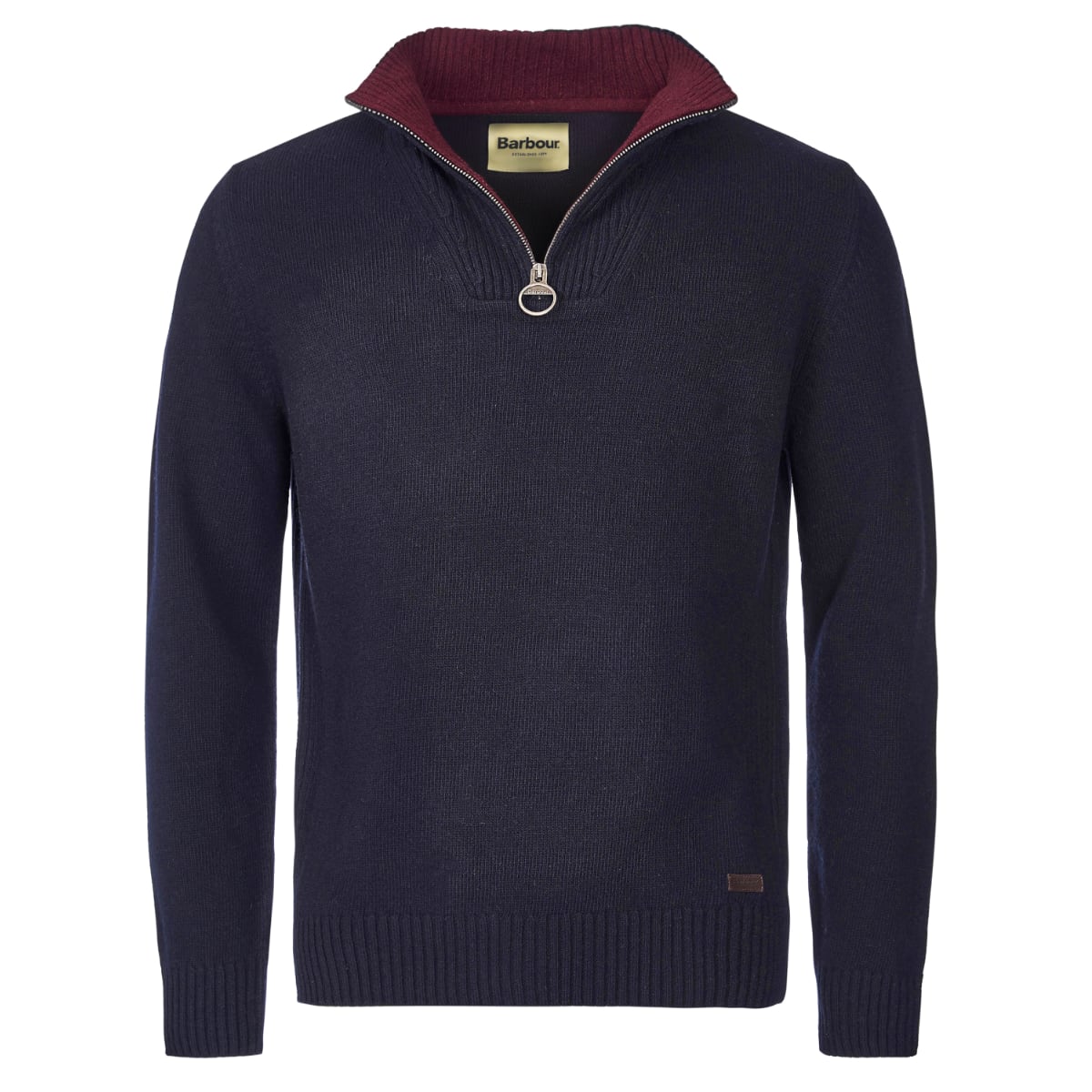 Barbour Nelson Essential Half Zip Men's Jumper | Navy
