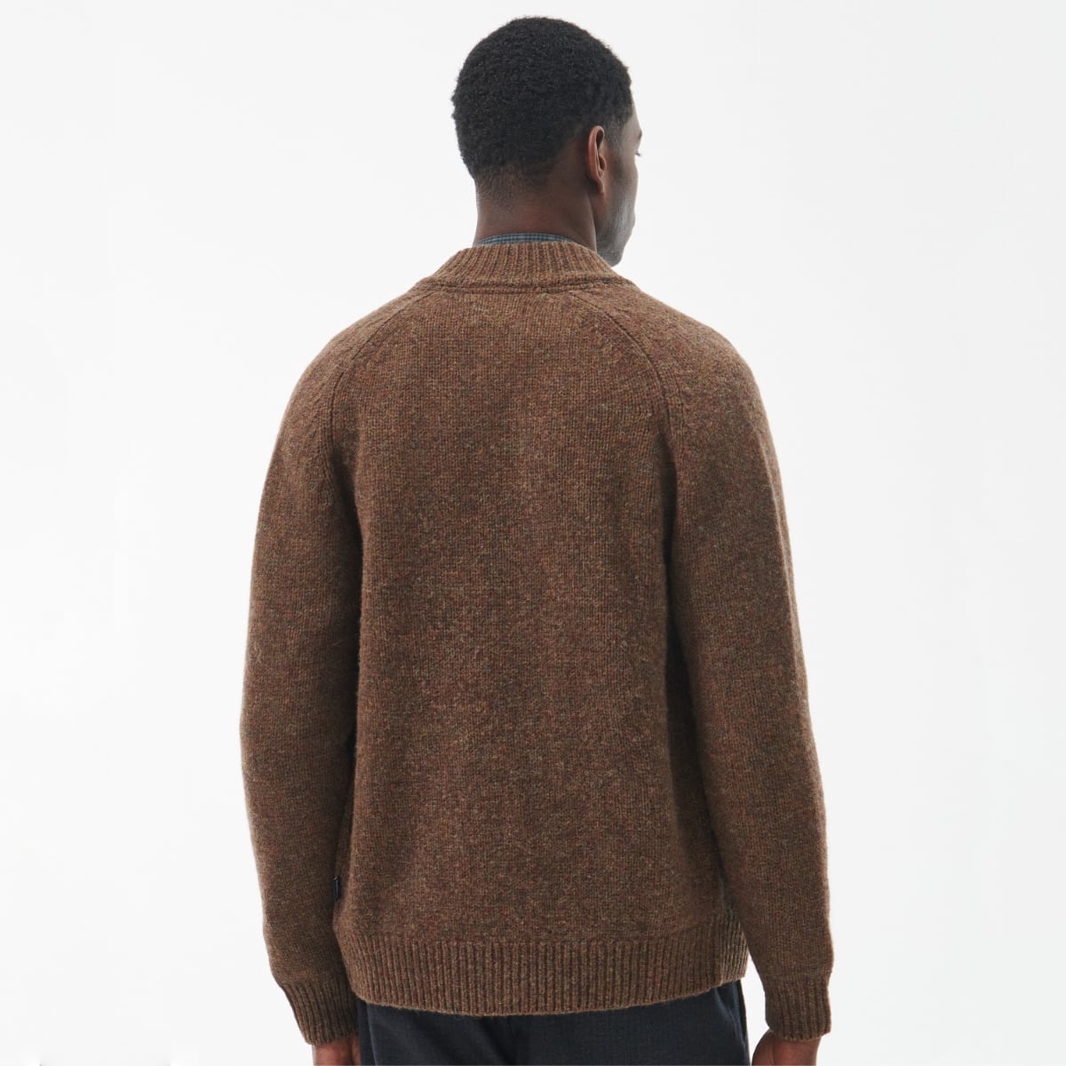 Barbour Calder Zip Through Men's Jumper | Olive Tweed