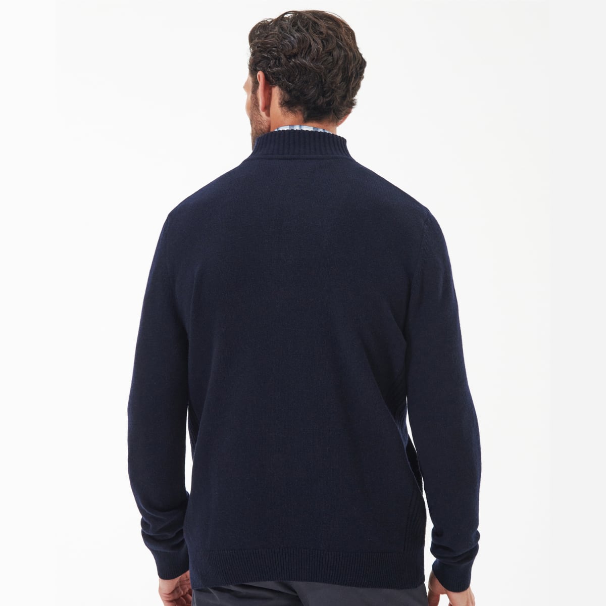 Barbour Nelson Essential Full Zip Men's Cardigan | Navy