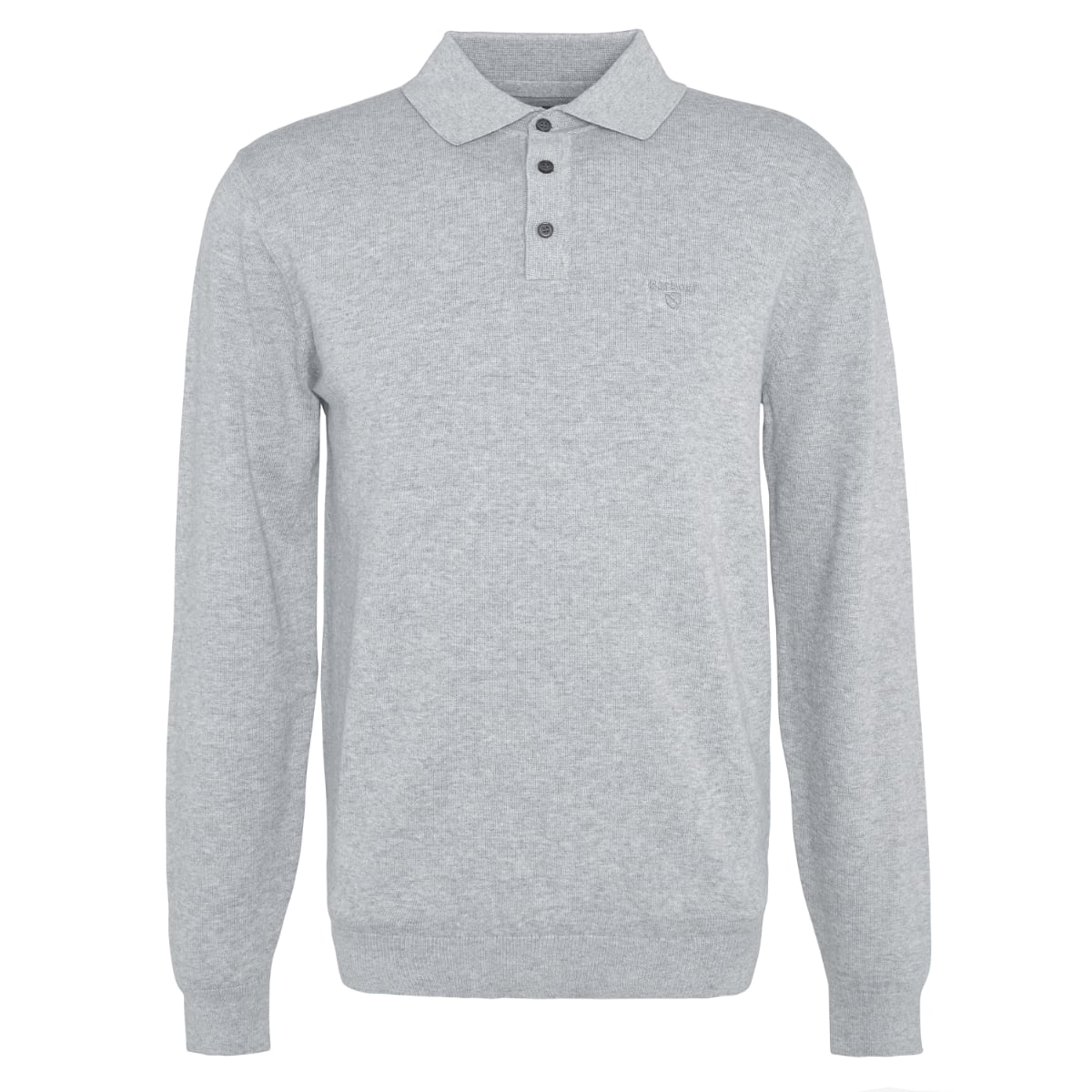 Barbour Bassington Long Sleeve Men's Polo | Grey Marl