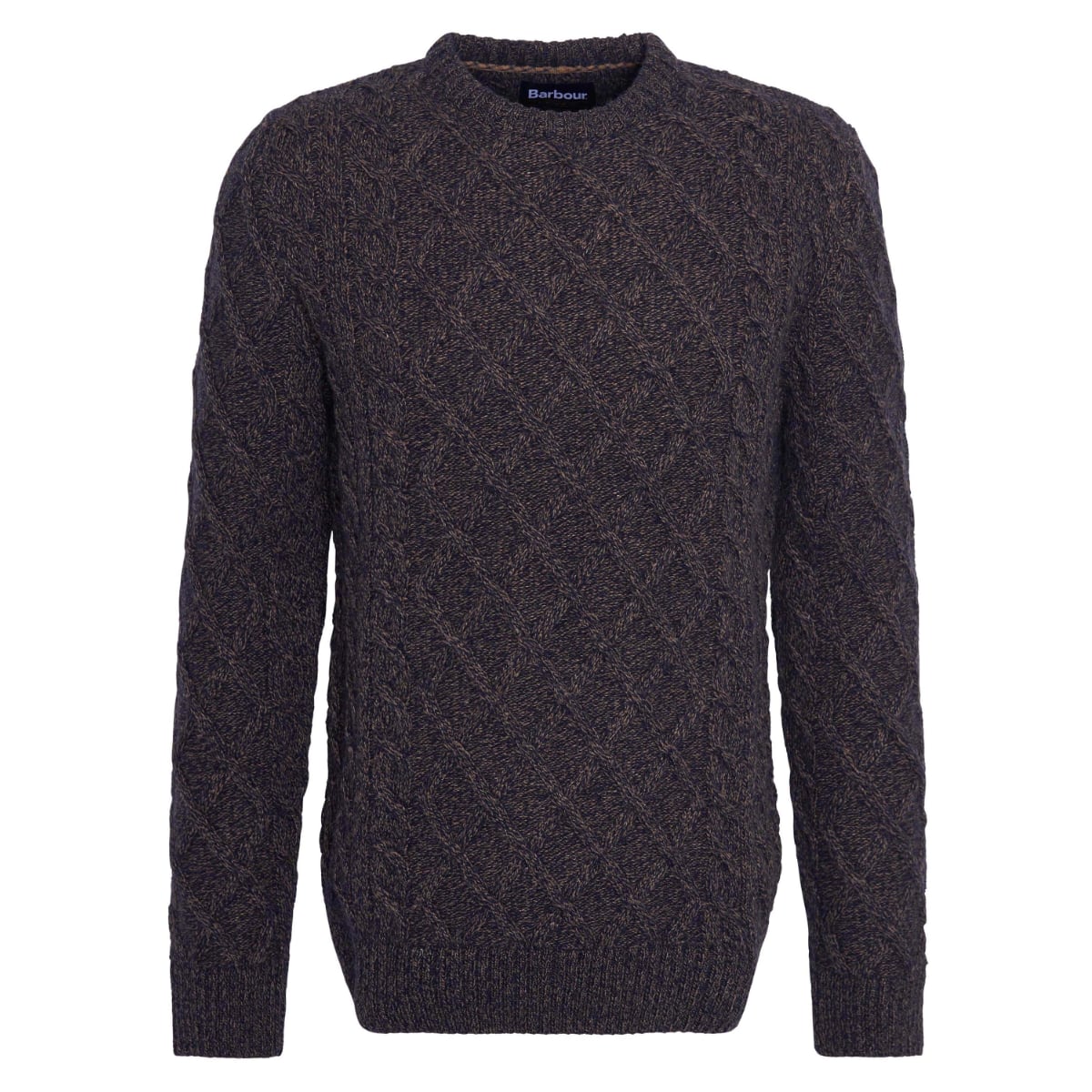 Barbour Stowford Cable-Knit Crew Neck Sweater | Navy Mix