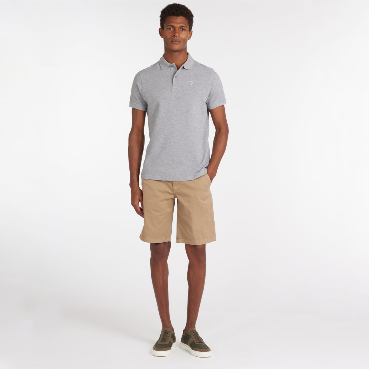 Barbour Men's Sports Polo Shirt | Grey Marl