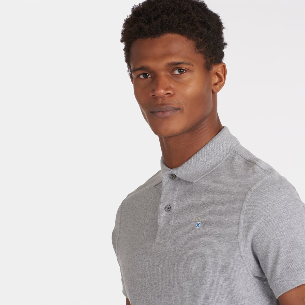 Barbour Men's Sports Polo Shirt | Grey Marl