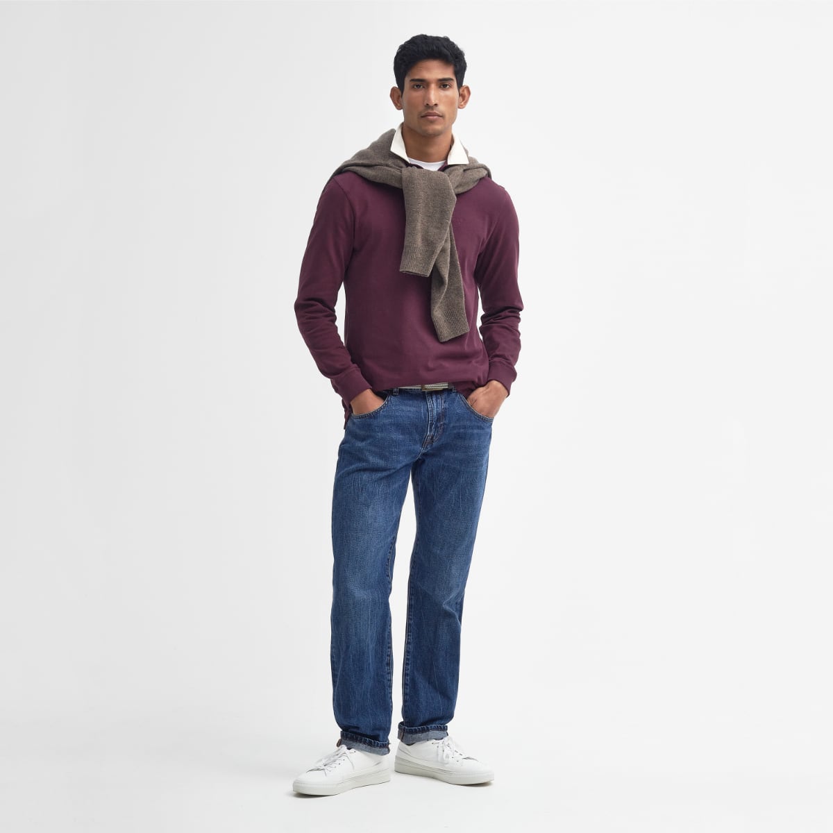 Barbour Howtown Men s Rugby Shirt Merlot