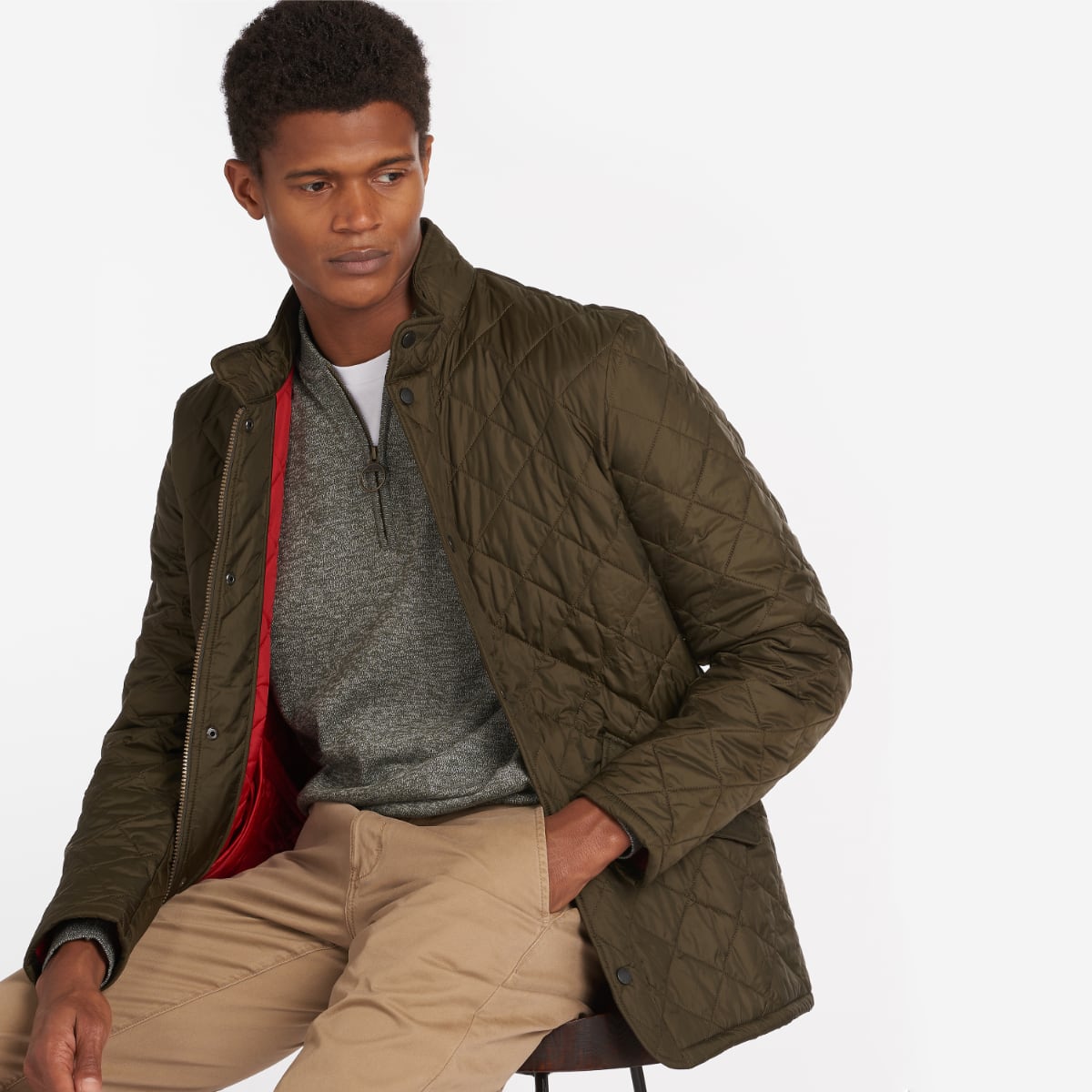 Barbour Flyweight Chelsea Quilted Men's Jacket | Olive