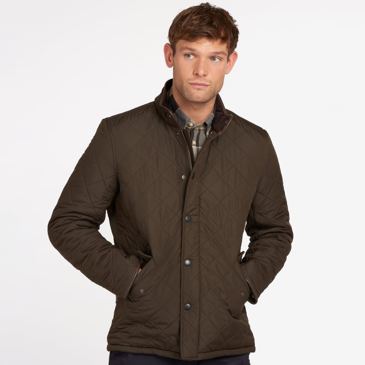 Barbour Powell Quilted Men's Jacket | Olive