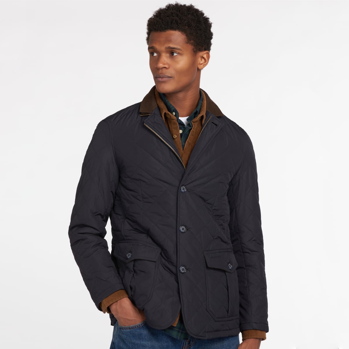 Barbour Quilted Lutz Men's Jacket | Navy