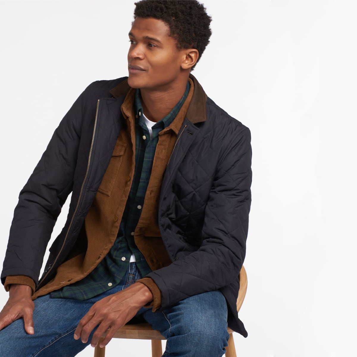 Barbour Quilted Lutz Men's Jacket | Navy