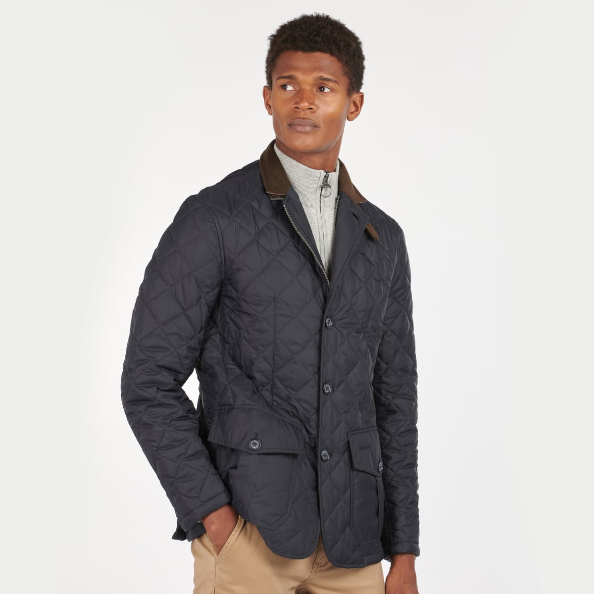 Barbour Quilted Sander Men's Jacket | Navy