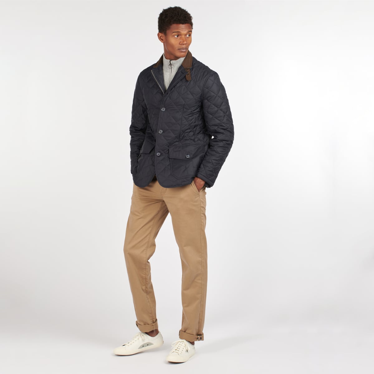 Barbour Quilted Sander Men's Jacket | Navy