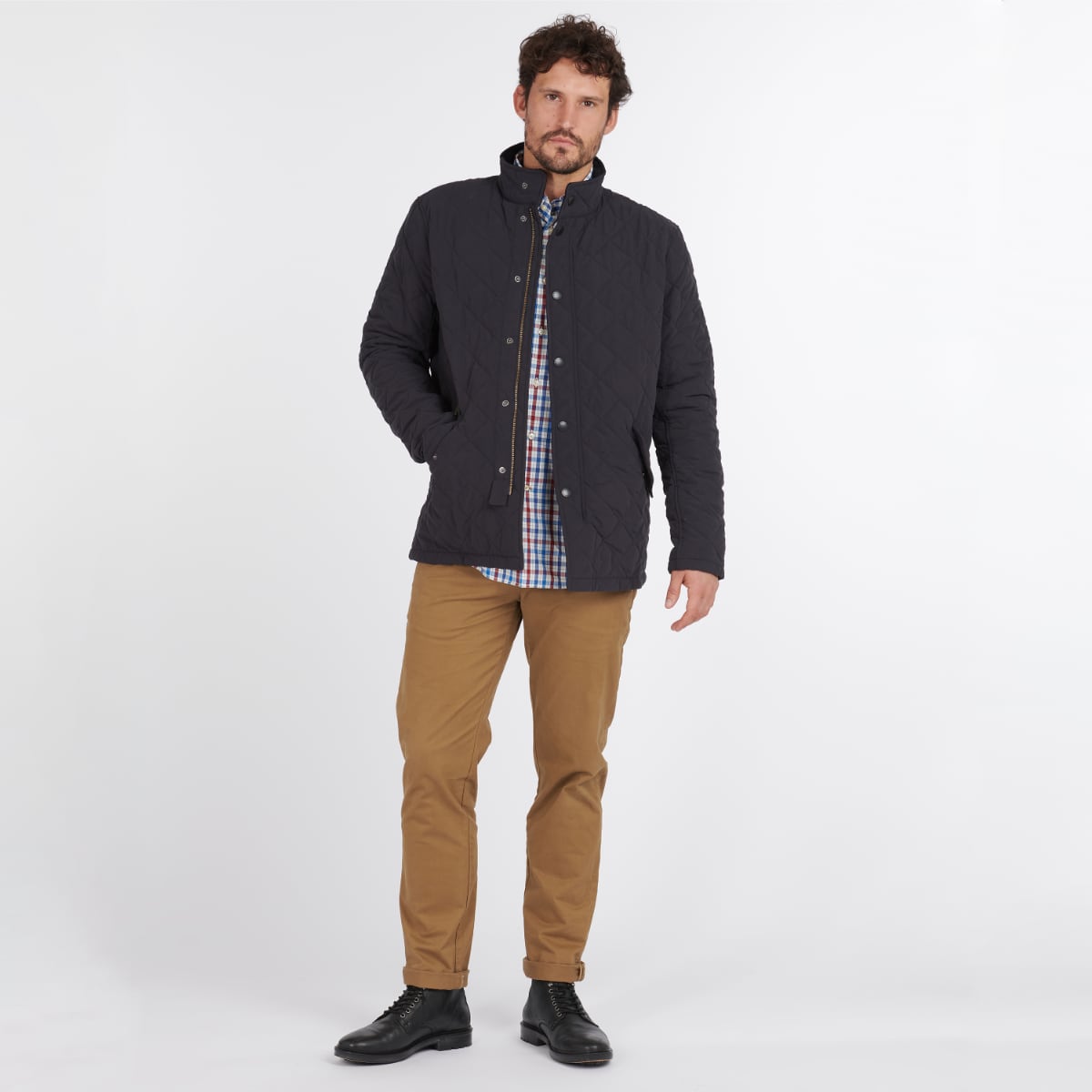 Barbour Shoveler Quilted Men's Jacket | Navy