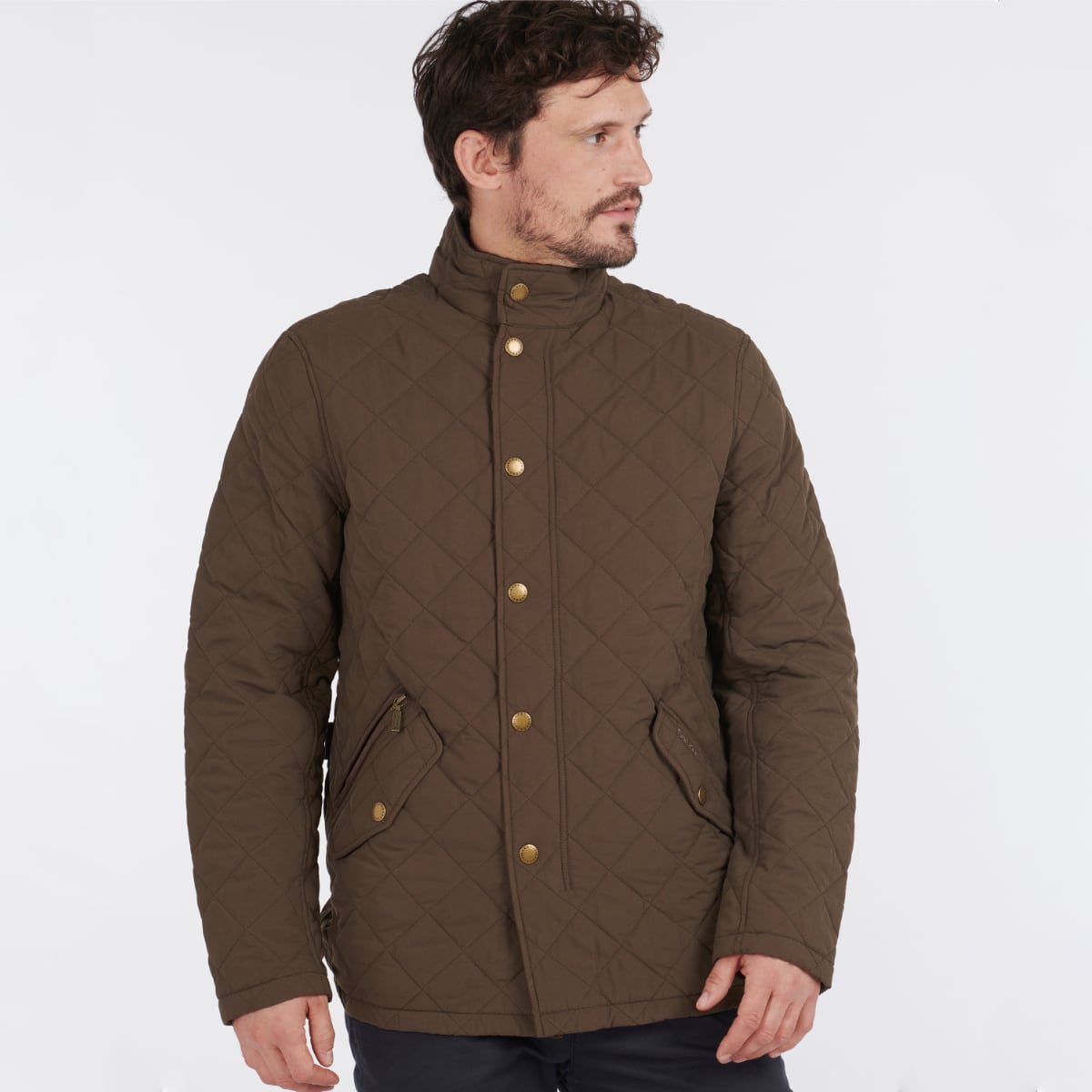 Barbour Shoveler Quilted Men's Jacket | Dark Olive