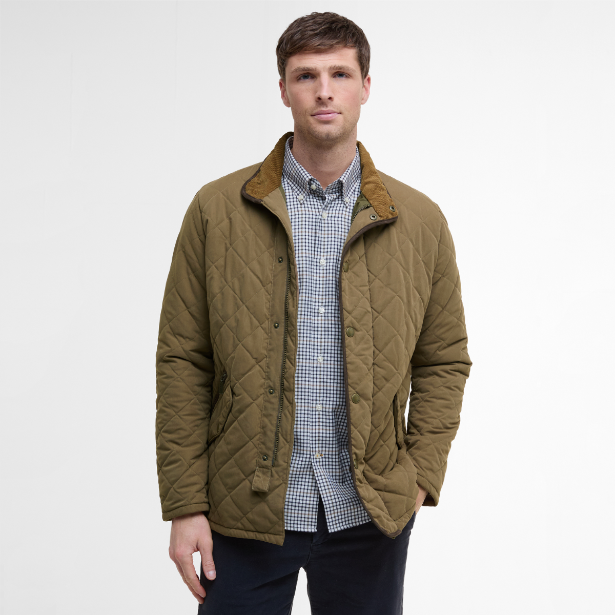 Barbour Waterproof Shoveler Quilted Men's Jacket | Clay