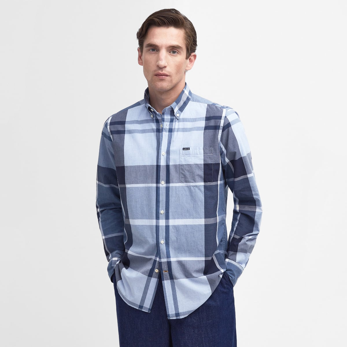 Barbour Harris Tailored Fit Men's Shirt | Berwick Blue Tartan