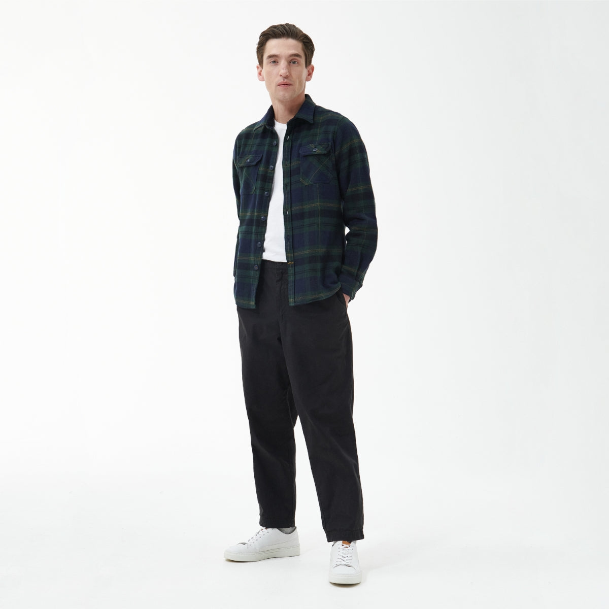Barbour Snowcap Tailored Fit Men's Shirt | Navy