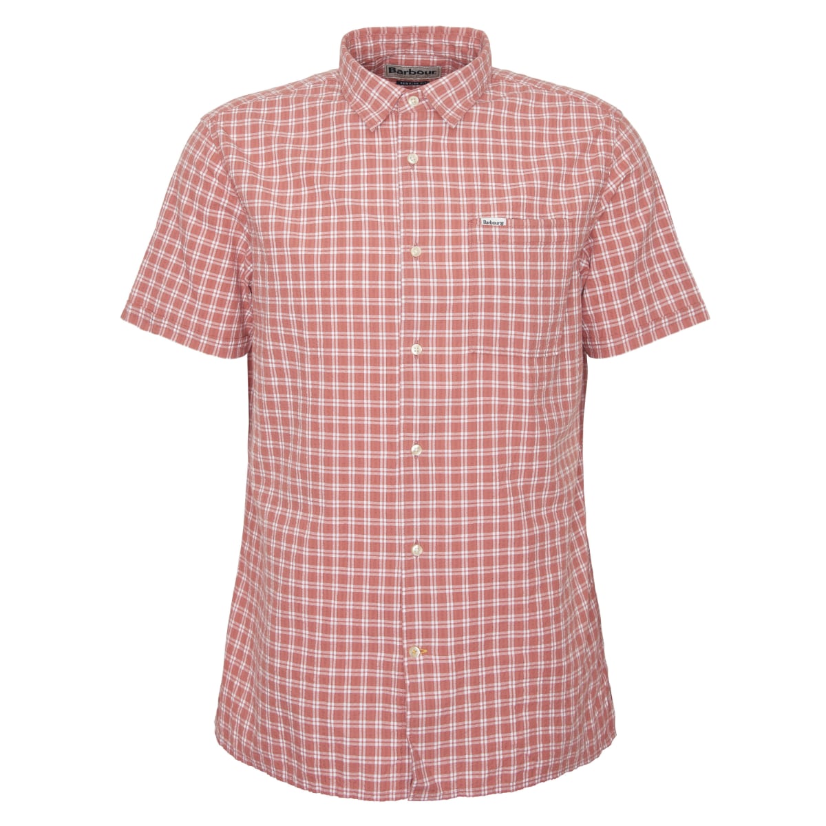 Barbour Tristan Short Sleeve Regular Fit Men's Shirt | Pink Clay