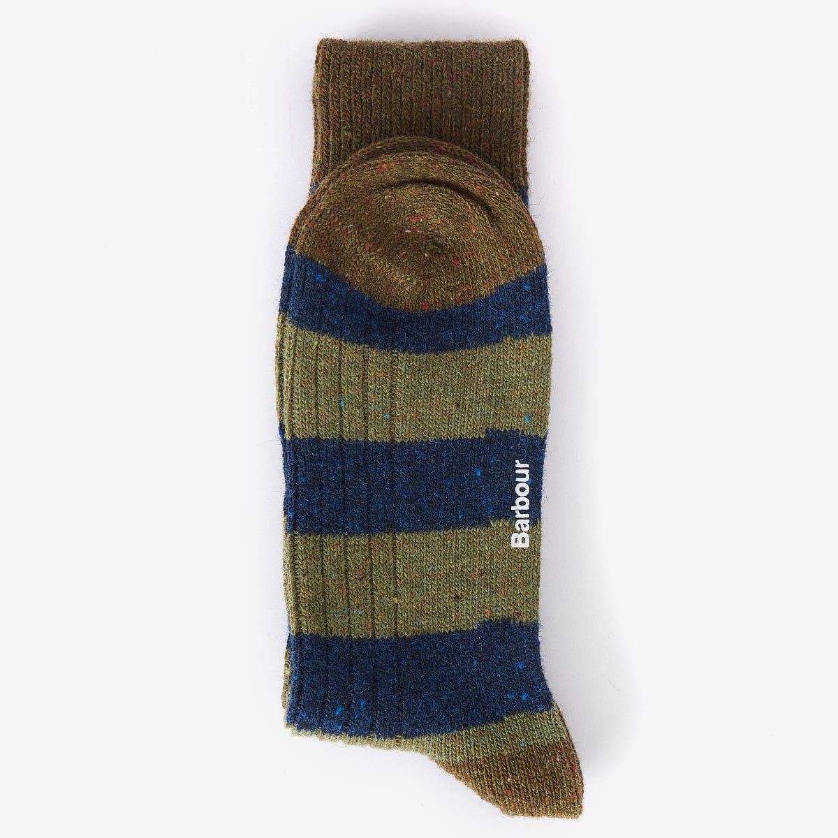 Barbour Houghton Stripe Men's Sock | Bleached Olive | Navy