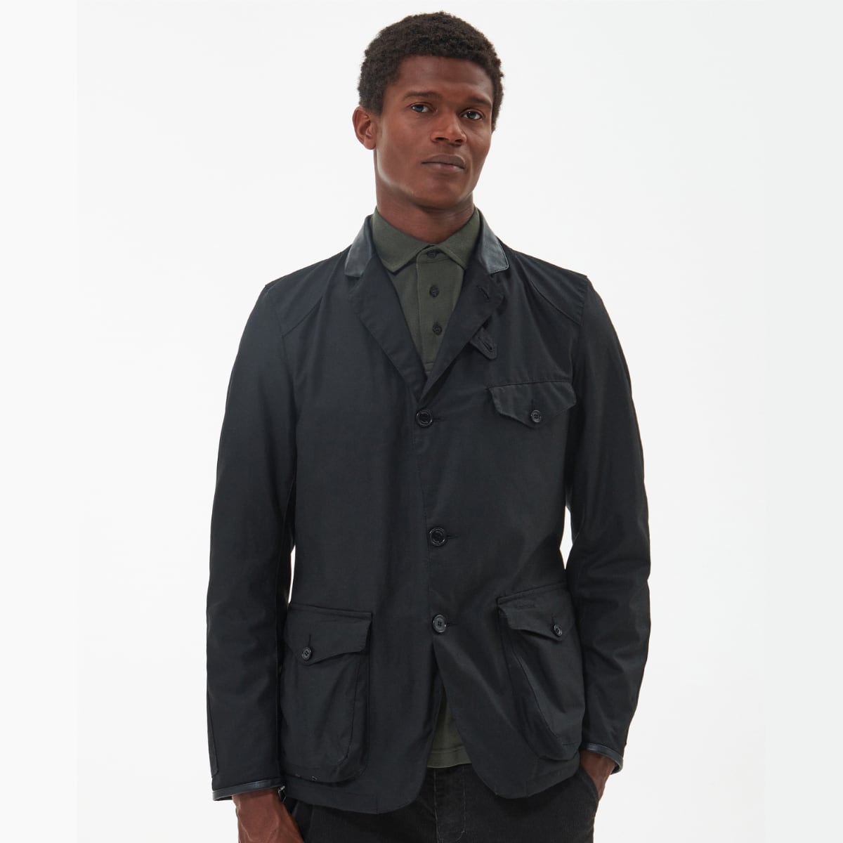 Barbour Beacon Sports Men's Waxed Jacket | Black