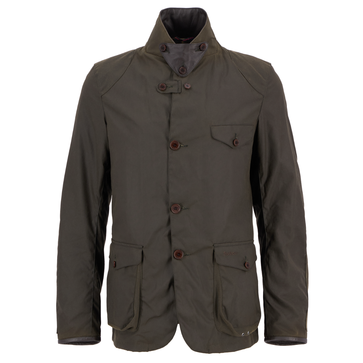 Flat view of Barbour Beacon Sports wax jacket