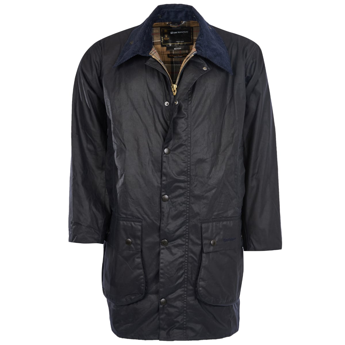 Barbour Border Men's Waxed Jacket | Navy