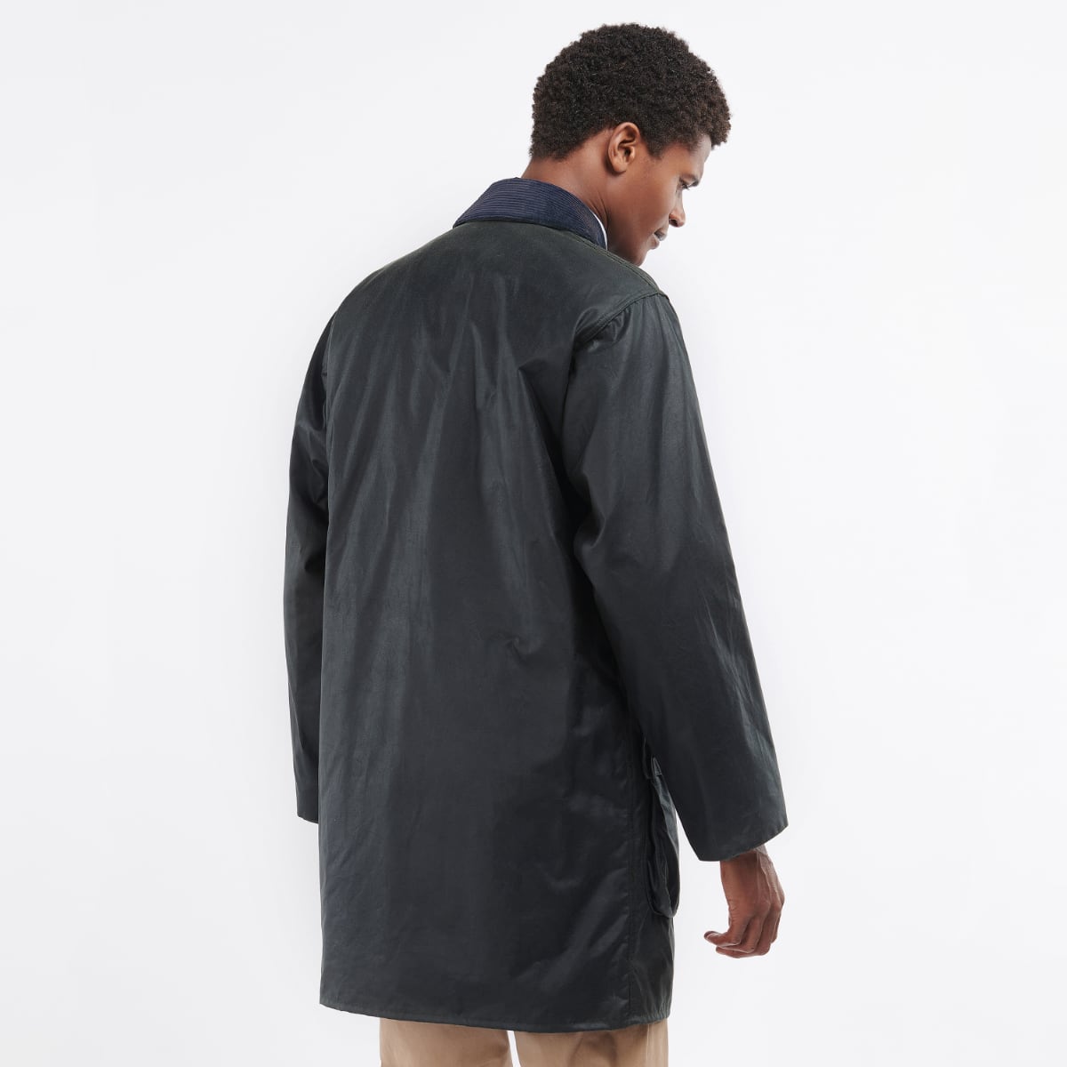 Barbour Border Men's Waxed Jacket | Navy