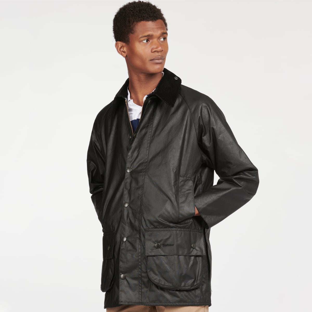 Barbour Beaufort Men's Waxed Jacket | Black