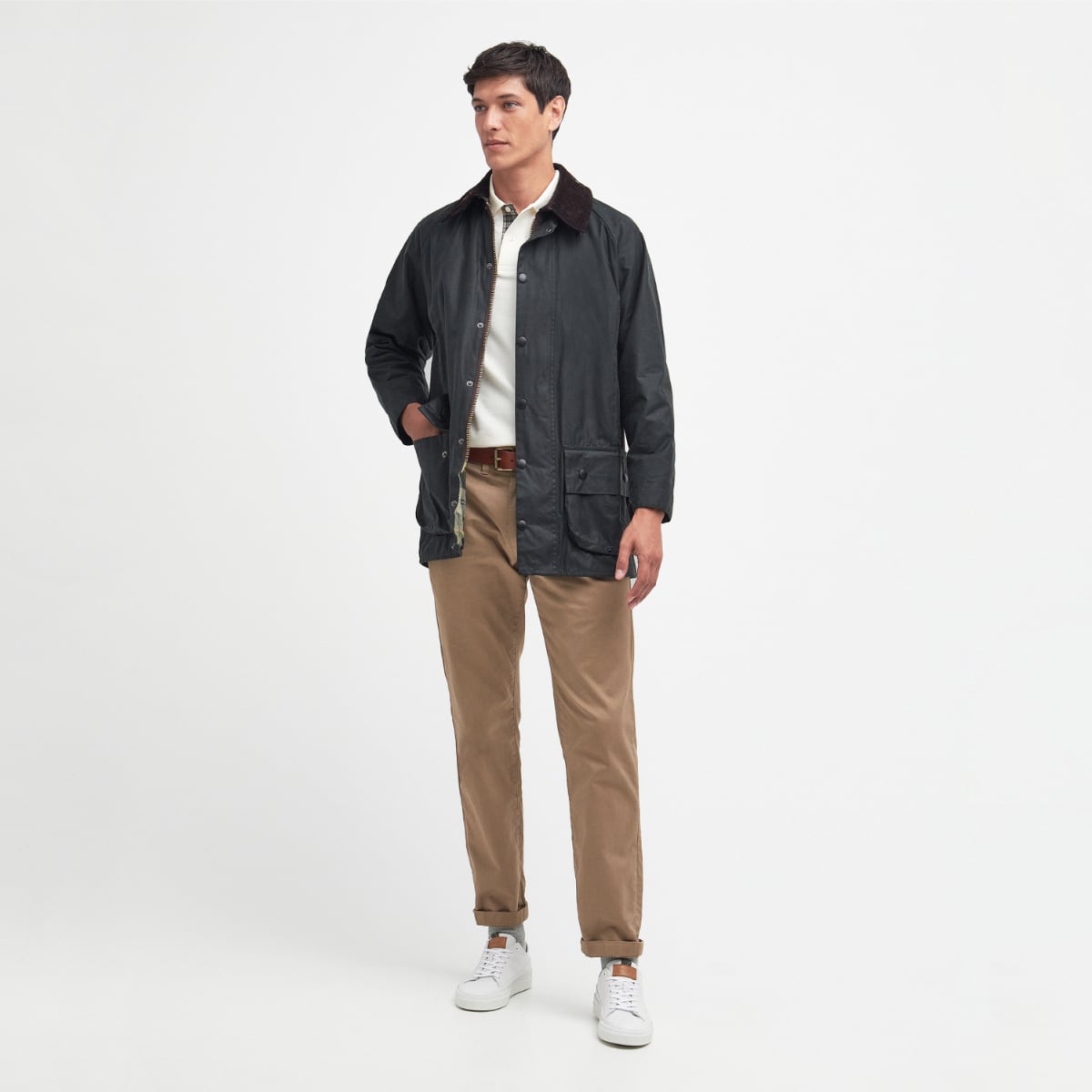 Barbour Beaufort Men's Waxed Jacket | Sage