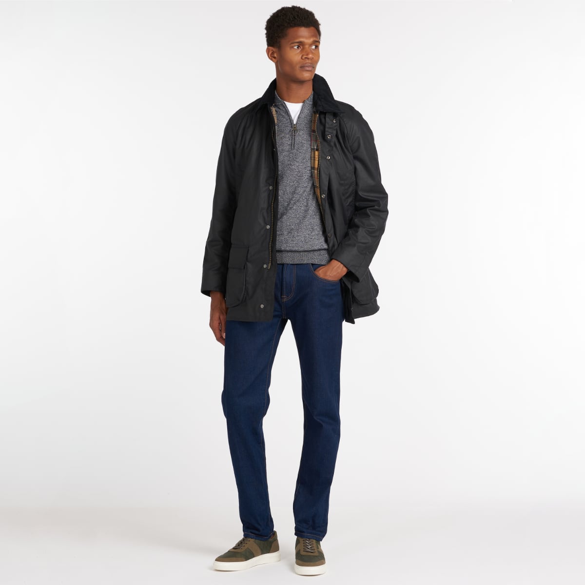 Barbour Bristol Men's Waxed Jacket | Navy