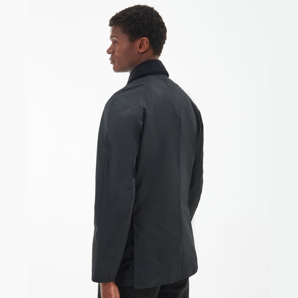 Barbour Ashby Men's Waxed Jacket | Black (Classic Tartan lining)
