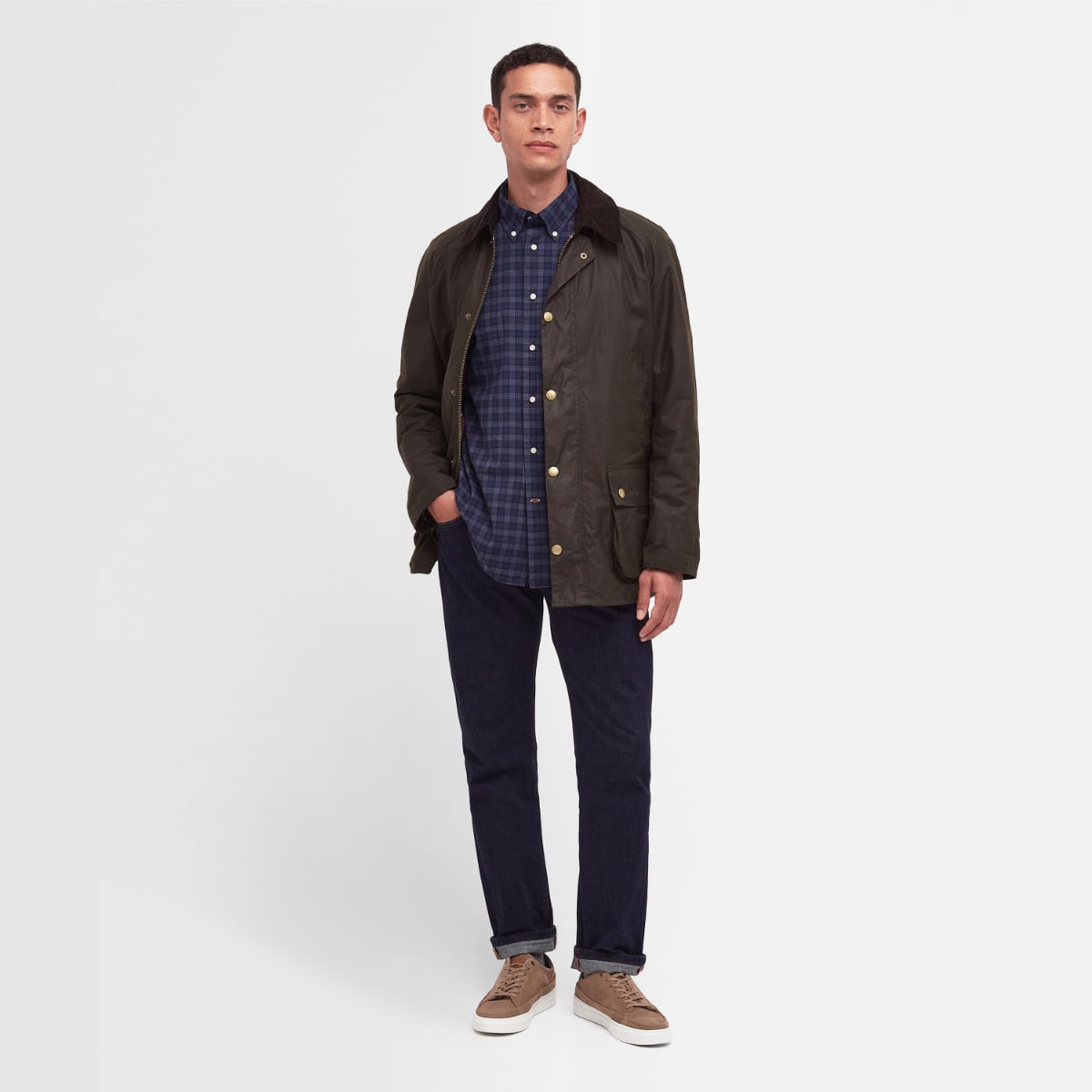 Barbour Ashby Men's Waxed Jacket | Olive