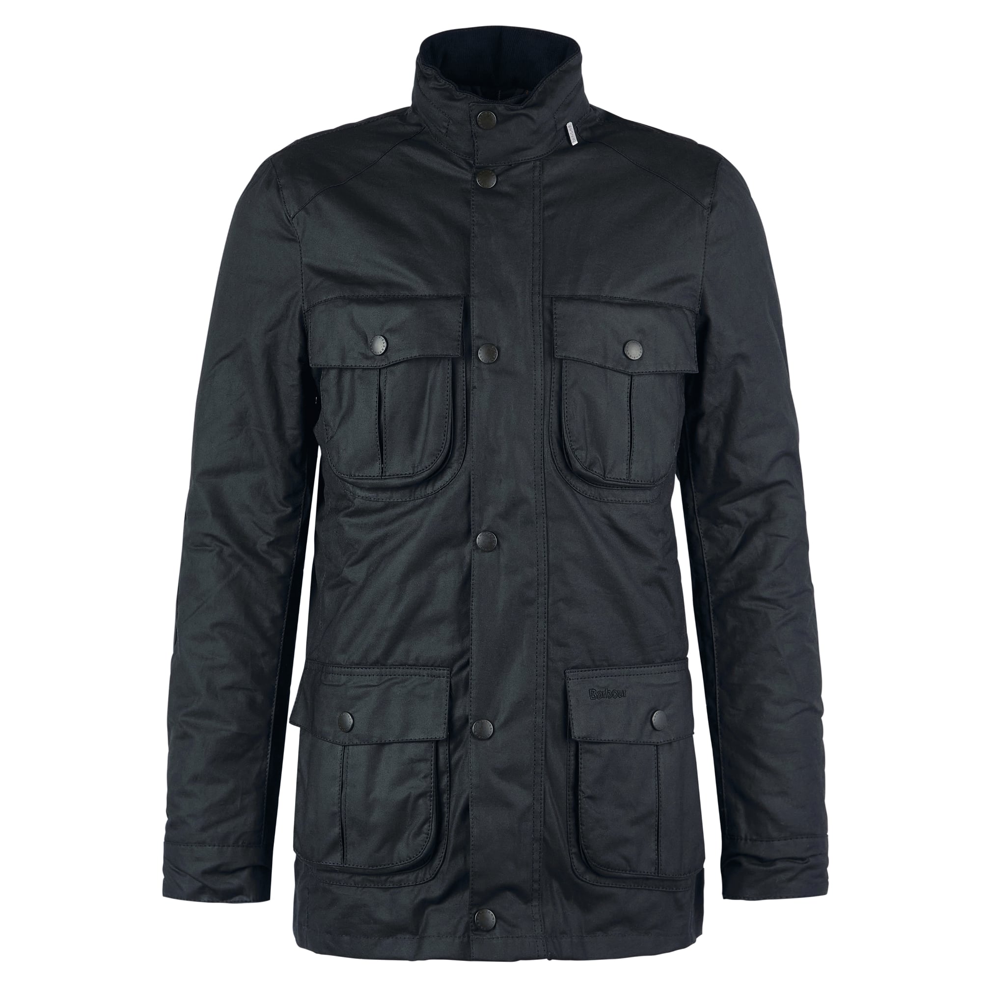 Barbour Corbridge Men's Waxed Jacket | Black (Classic Tartan Lining)