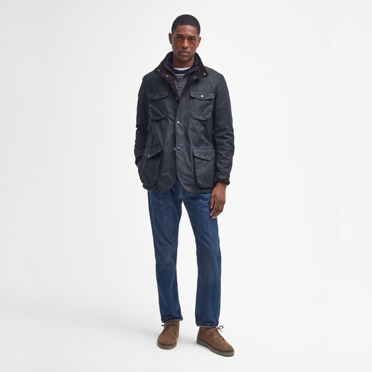 Barbour Ogston Men's Waxed Jacket | Navy