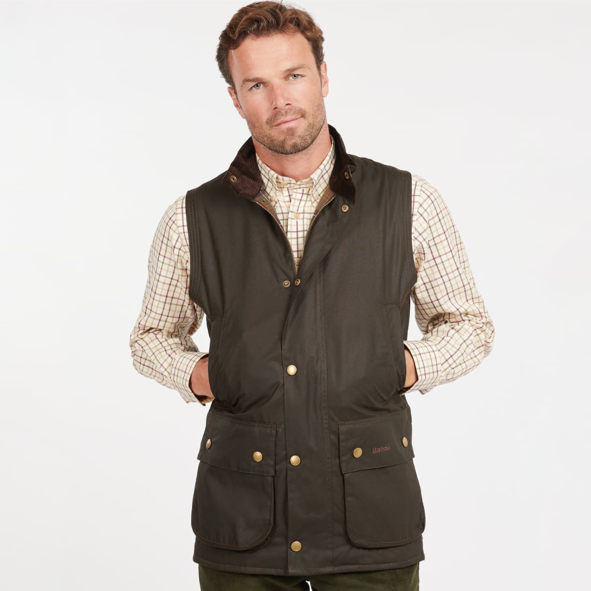 Barbour Westmorland Waxed Men's Gilet | Olive