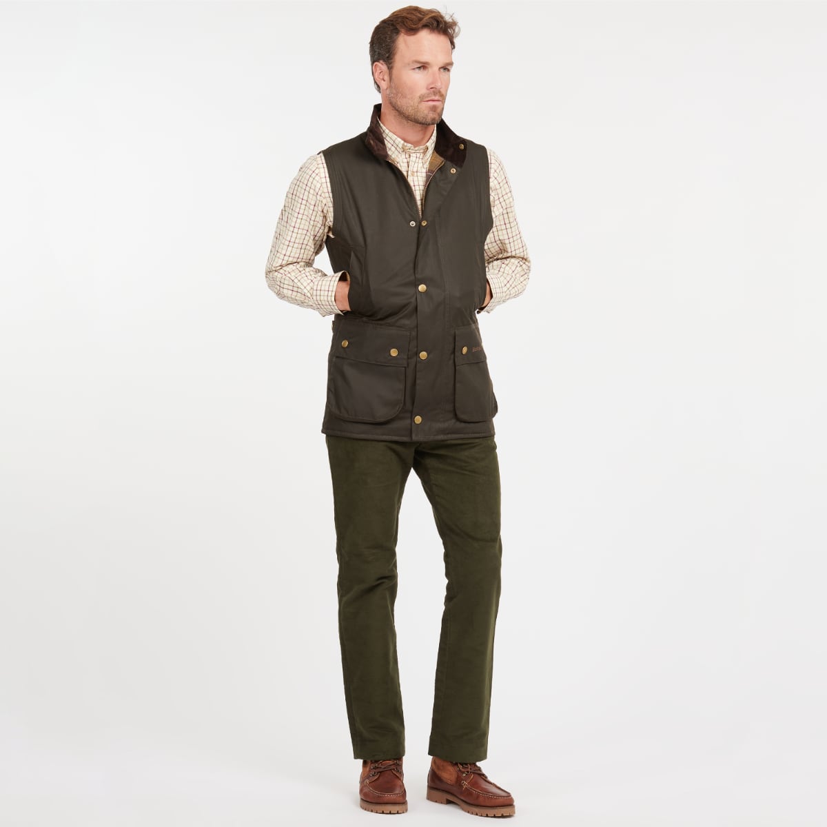 Barbour Westmorland Waxed Men's Gilet | Olive