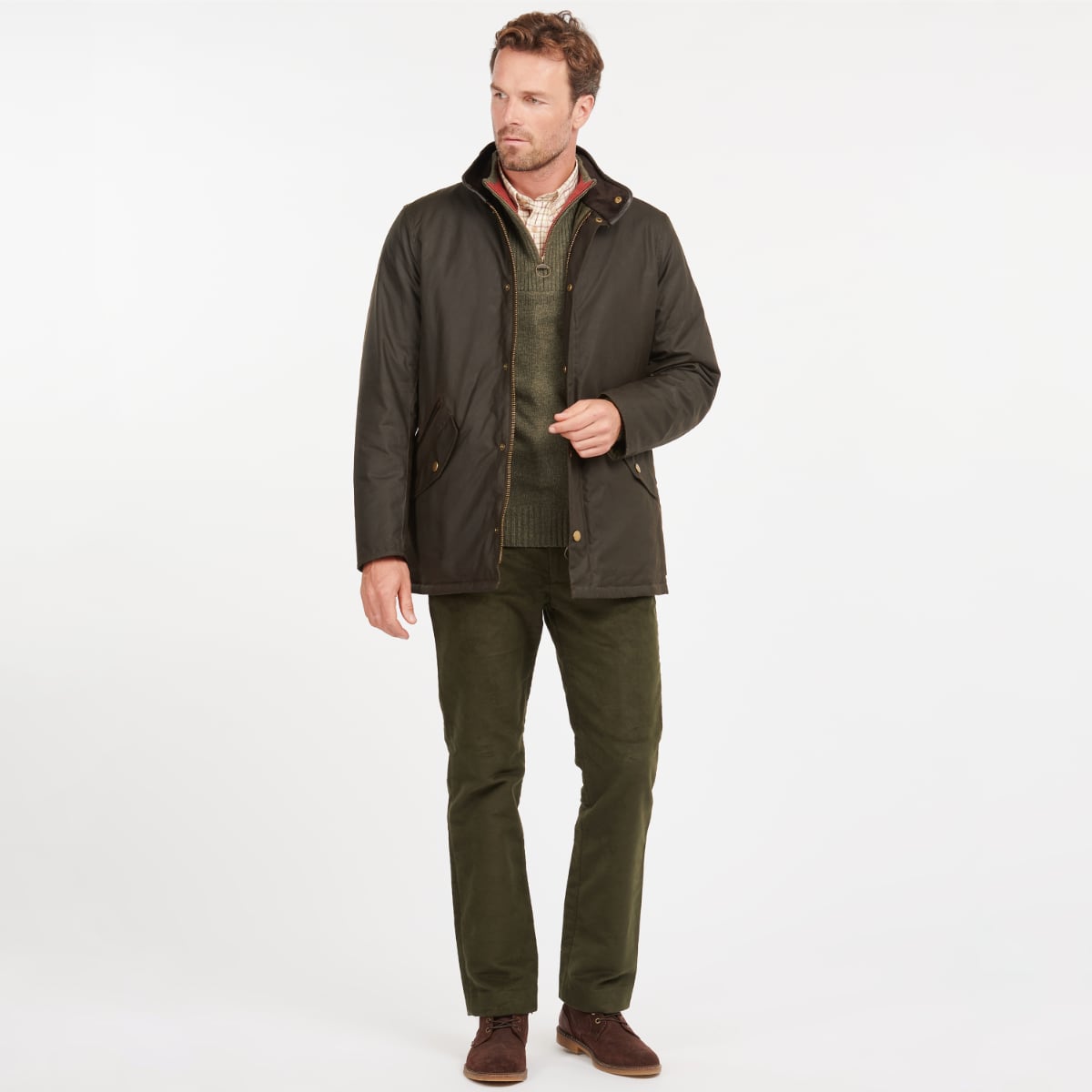 Barbour Prestbury Men's Waxed Jacket | Olive