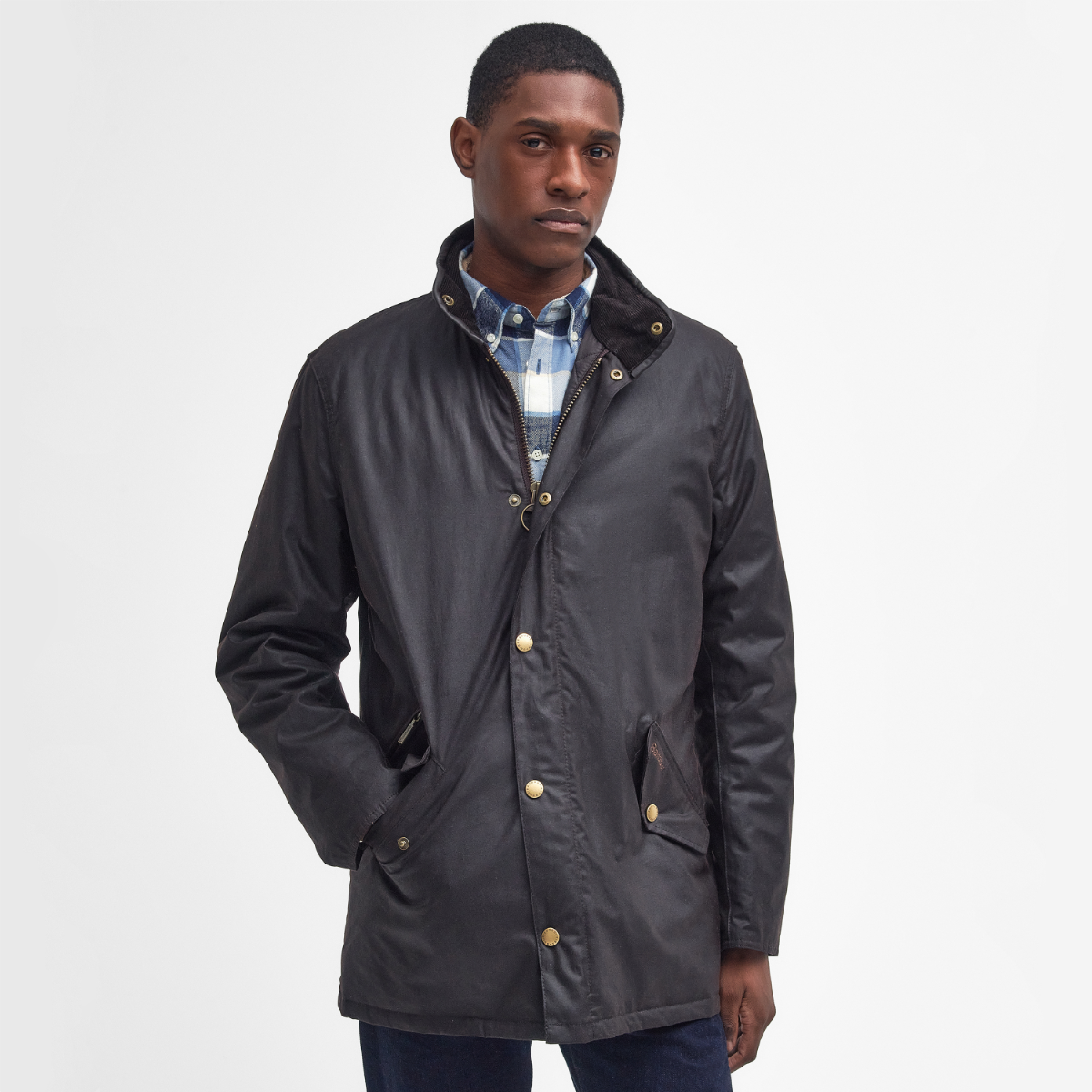 Model wearing Prestbury jacket