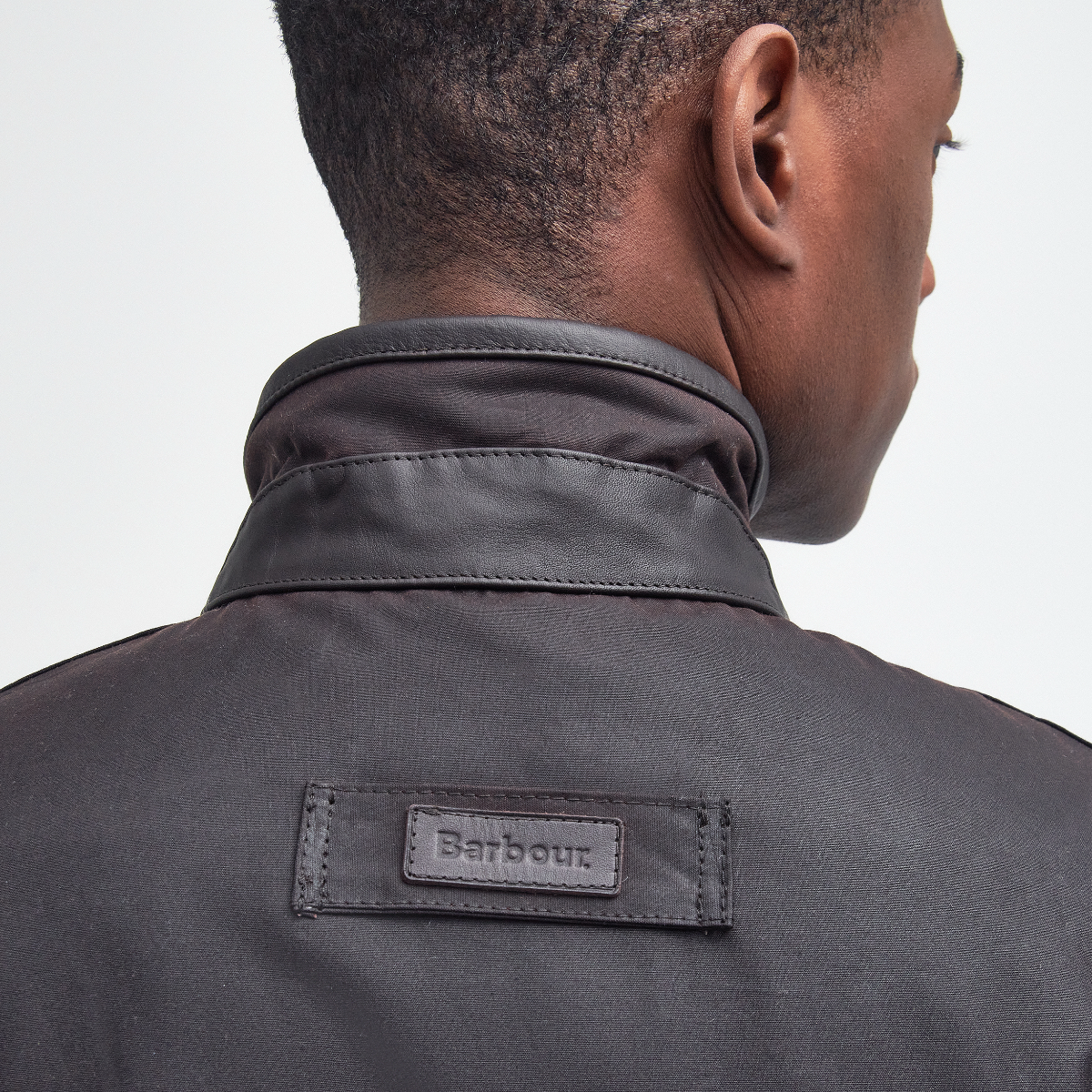 Back view showing Barbour badge