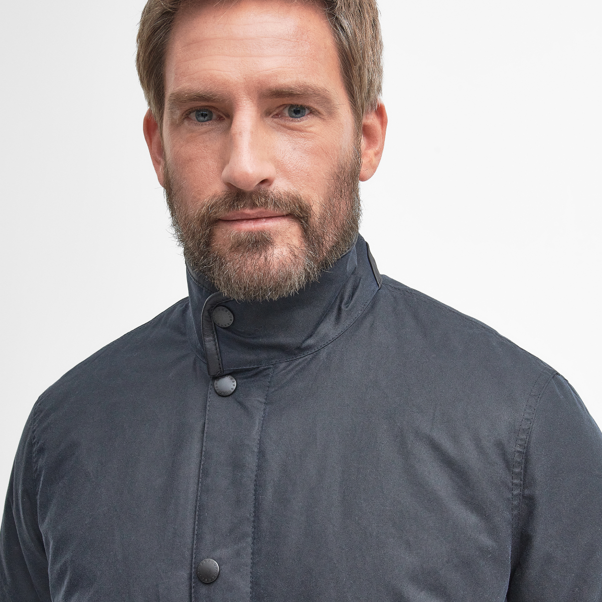 Close-up of Barbour corduroy collar
