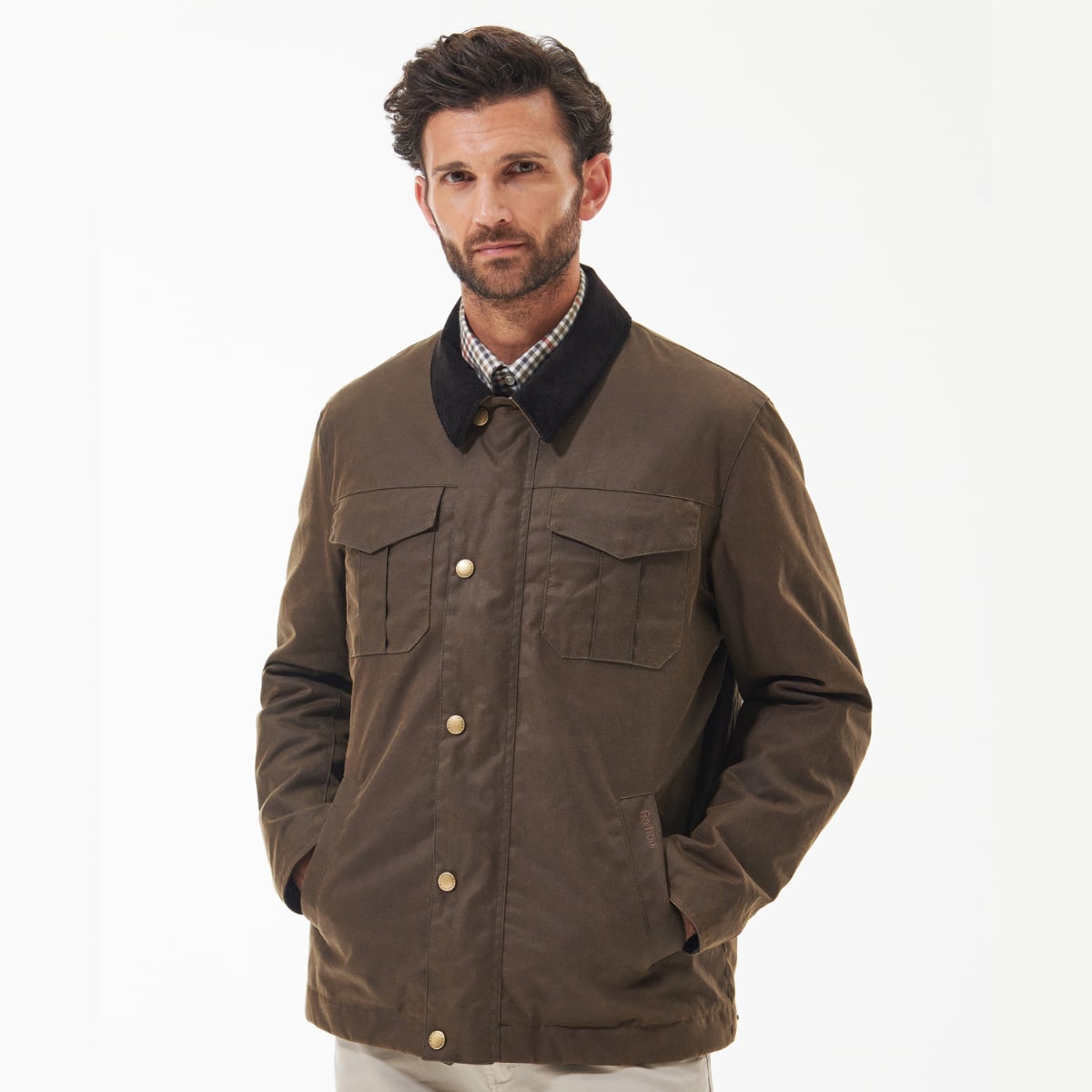 Barbour Spen Men's Waxed Jacket | Brown