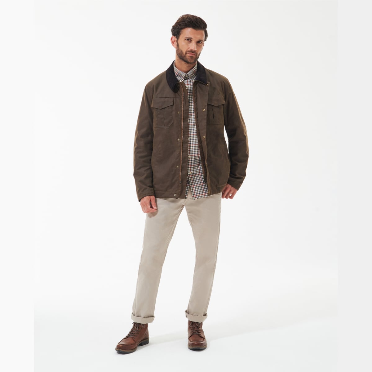 Barbour Spen Men's Waxed Jacket | Brown